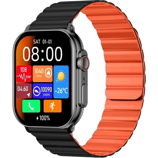 RELOJ INTELIGENTE IMIKI SF1 BLACK+ORANGE
